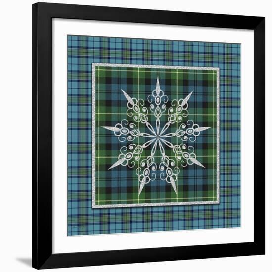 JP3706-Plaid Snowflakes-Jean Plout-Framed Giclee Print