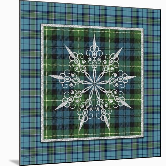 JP3706-Plaid Snowflakes-Jean Plout-Mounted Giclee Print