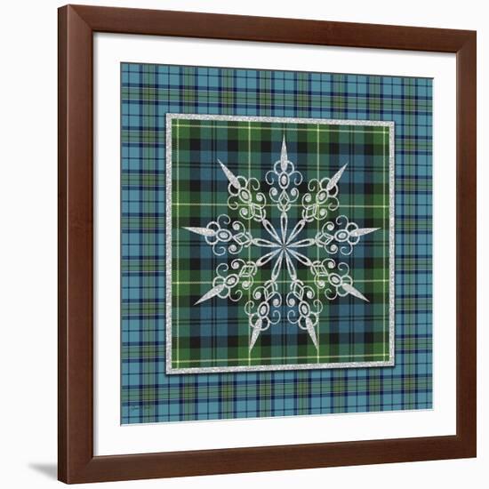 JP3706-Plaid Snowflakes-Jean Plout-Framed Giclee Print