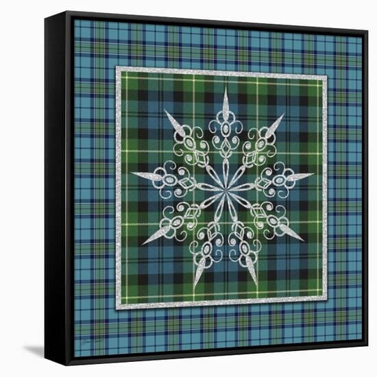 JP3706-Plaid Snowflakes-Jean Plout-Framed Stretched Canvas