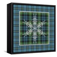 JP3707-Plaid Snowflakes-Jean Plout-Framed Stretched Canvas