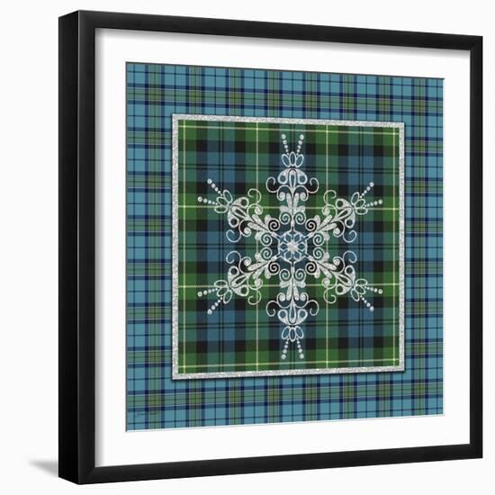 JP3707-Plaid Snowflakes-Jean Plout-Framed Giclee Print