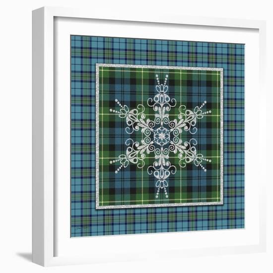 JP3707-Plaid Snowflakes-Jean Plout-Framed Giclee Print