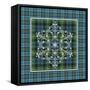 JP3708-Plaid Snowflakes-Jean Plout-Framed Stretched Canvas