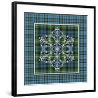 JP3708-Plaid Snowflakes-Jean Plout-Framed Giclee Print