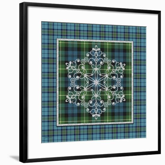 JP3708-Plaid Snowflakes-Jean Plout-Framed Giclee Print