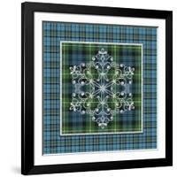 JP3708-Plaid Snowflakes-Jean Plout-Framed Giclee Print