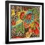 JP3729-Floral Leopard-Jean Plout-Framed Giclee Print