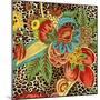 JP3729-Floral Leopard-Jean Plout-Mounted Giclee Print