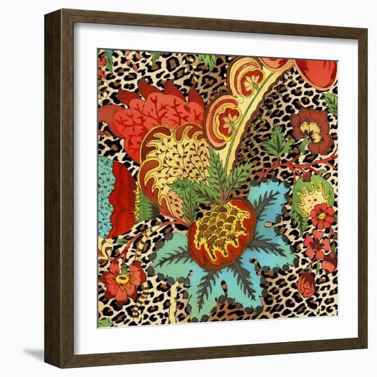 JP3730-Floral Leopard-Jean Plout-Framed Giclee Print