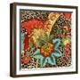 JP3730-Floral Leopard-Jean Plout-Framed Giclee Print