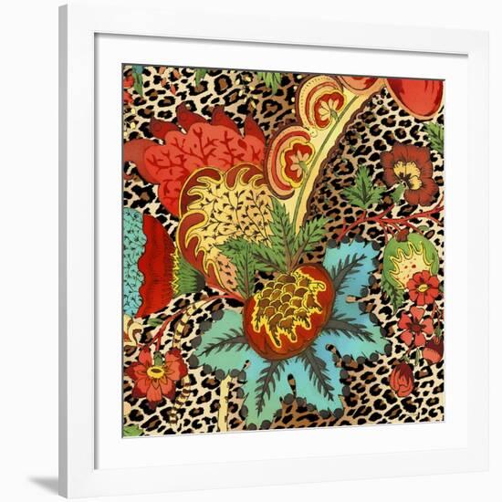 JP3730-Floral Leopard-Jean Plout-Framed Giclee Print