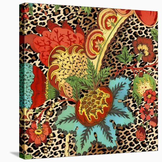 JP3730-Floral Leopard-Jean Plout-Stretched Canvas