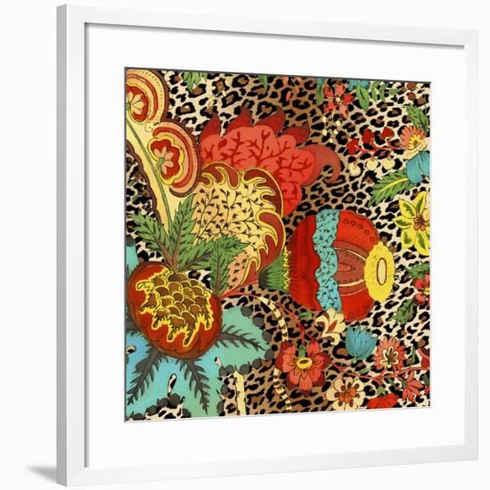 JP3732-Floral Leopard-Jean Plout-Framed Giclee Print