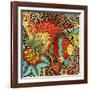 JP3732-Floral Leopard-Jean Plout-Framed Giclee Print