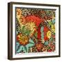 JP3732-Floral Leopard-Jean Plout-Framed Giclee Print