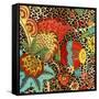 JP3732-Floral Leopard-Jean Plout-Framed Stretched Canvas