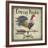 JP3771-Rustic Rooster-Jean Plout-Framed Giclee Print