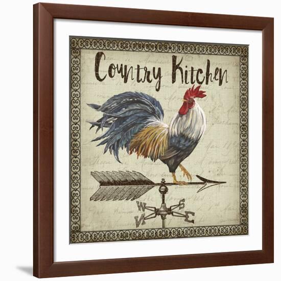 JP3771-Rustic Rooster-Jean Plout-Framed Giclee Print