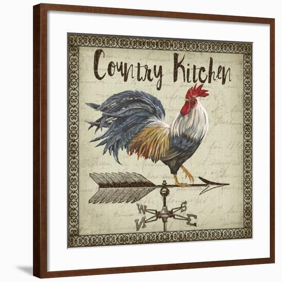 JP3771-Rustic Rooster-Jean Plout-Framed Giclee Print