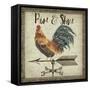 JP3772-Rustic Rooster-Jean Plout-Framed Stretched Canvas