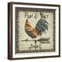 JP3772-Rustic Rooster-Jean Plout-Framed Giclee Print