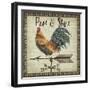 JP3772-Rustic Rooster-Jean Plout-Framed Giclee Print