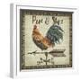 JP3772-Rustic Rooster-Jean Plout-Framed Giclee Print
