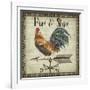 JP3772-Rustic Rooster-Jean Plout-Framed Giclee Print