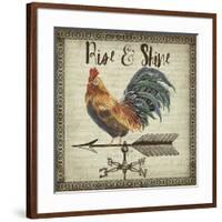 JP3772-Rustic Rooster-Jean Plout-Framed Giclee Print