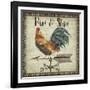 JP3772-Rustic Rooster-Jean Plout-Framed Giclee Print