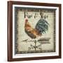 JP3772-Rustic Rooster-Jean Plout-Framed Giclee Print