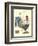 JP3847-Postage Stamp Rooster-Jean Plout-Framed Giclee Print