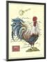 JP3847-Postage Stamp Rooster-Jean Plout-Mounted Giclee Print
