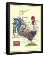 JP3847-Postage Stamp Rooster-Jean Plout-Framed Stretched Canvas