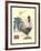 JP3847-Postage Stamp Rooster-Jean Plout-Framed Giclee Print