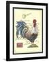 JP3847-Postage Stamp Rooster-Jean Plout-Framed Giclee Print