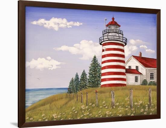 JP3898-Summer Lighthouse-Jean Plout-Framed Giclee Print