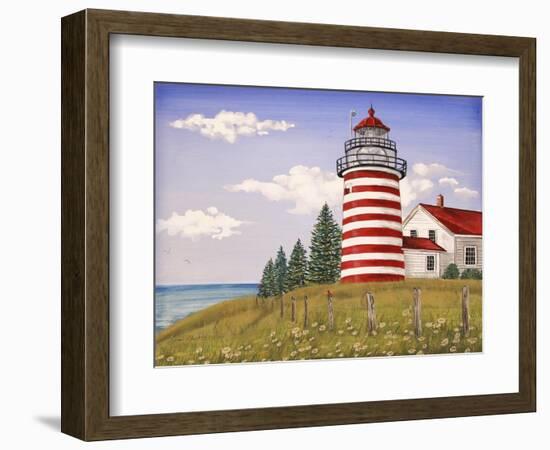 JP3898-Summer Lighthouse-Jean Plout-Framed Giclee Print