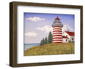 JP3898-Summer Lighthouse-Jean Plout-Framed Giclee Print