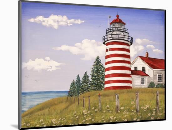 JP3898-Summer Lighthouse-Jean Plout-Mounted Giclee Print