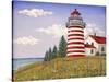 JP3898-Summer Lighthouse-Jean Plout-Stretched Canvas