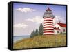 JP3898-Summer Lighthouse-Jean Plout-Framed Stretched Canvas
