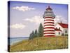 JP3898-Summer Lighthouse-Jean Plout-Stretched Canvas