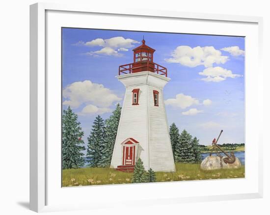 JP3899-Summer Lighthouse-Jean Plout-Framed Giclee Print