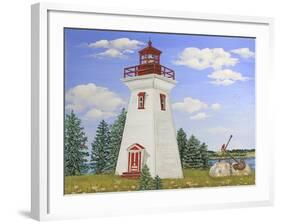 JP3899-Summer Lighthouse-Jean Plout-Framed Giclee Print