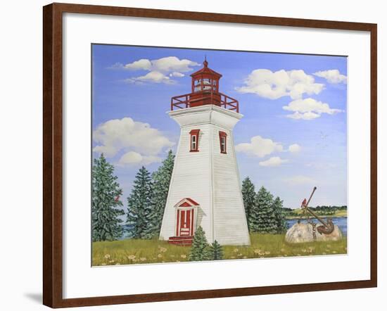 JP3899-Summer Lighthouse-Jean Plout-Framed Giclee Print