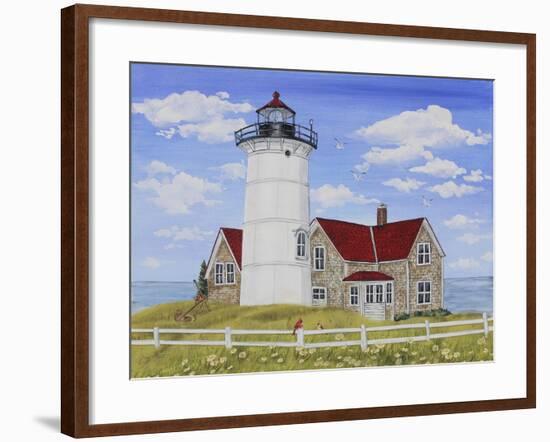 JP3902-Summer Lighthouse-Jean Plout-Framed Giclee Print