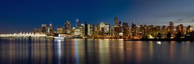 Vancouver Bc Skyline from Stanley Park during Blue Hour-jpldesigns-Photographic Print