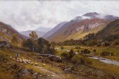 A River Valley with a Mountainous Landscape Beyond-Alfred, Jr. Glendening-Stretched Canvas